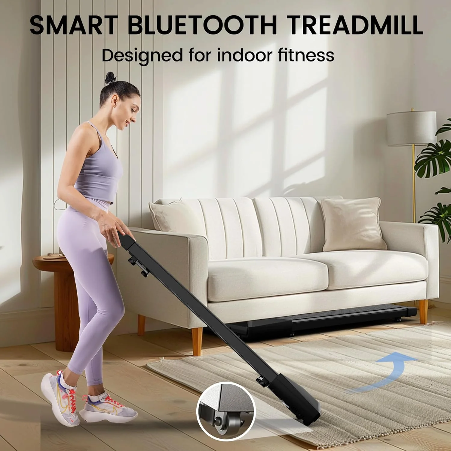 15,75 x 35,43 Zoll Laufbereich Laufband Pad Laufen Gehen unter dem Schreibtisch Übung Lauftraining Gehen Laufband – Detail 4