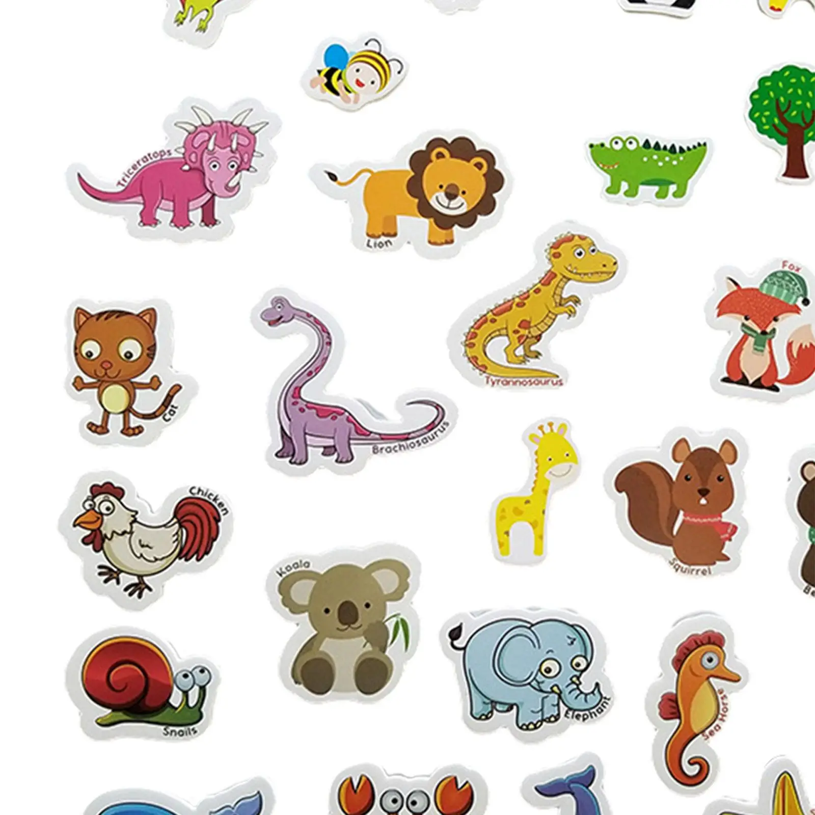 40x Refrigerator Animal Animal Birthday Gifts for Kids Animal Fridge Set