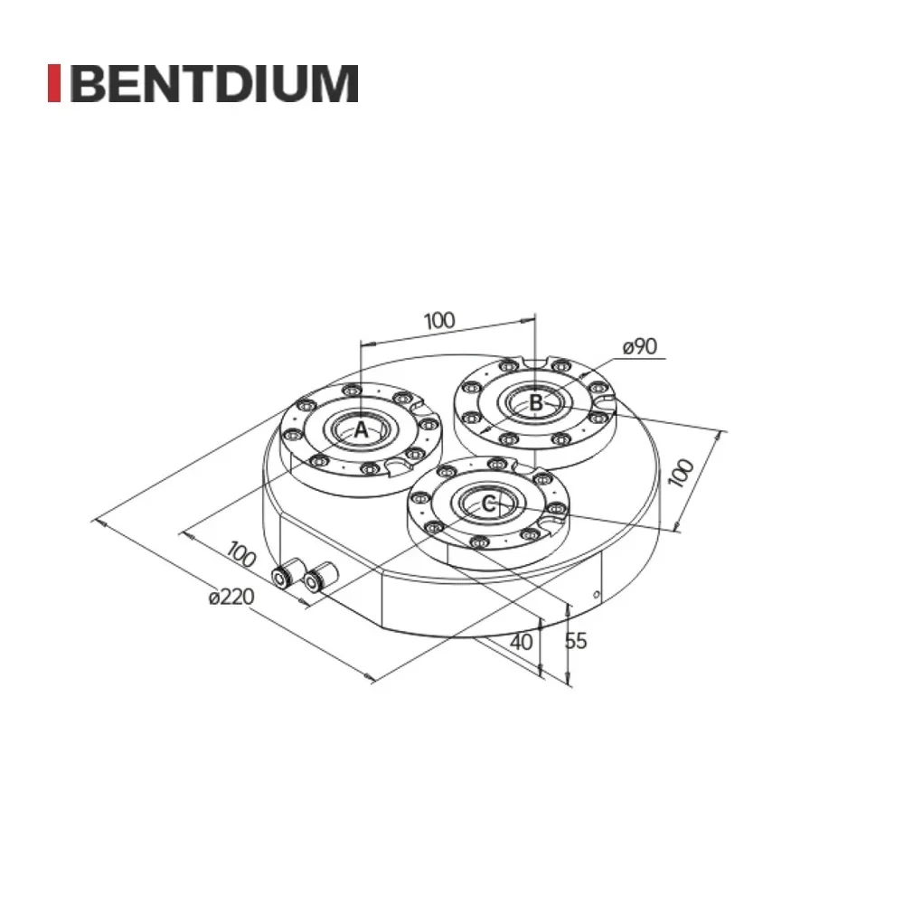 Best sale D130 MTS base plates 3 folds