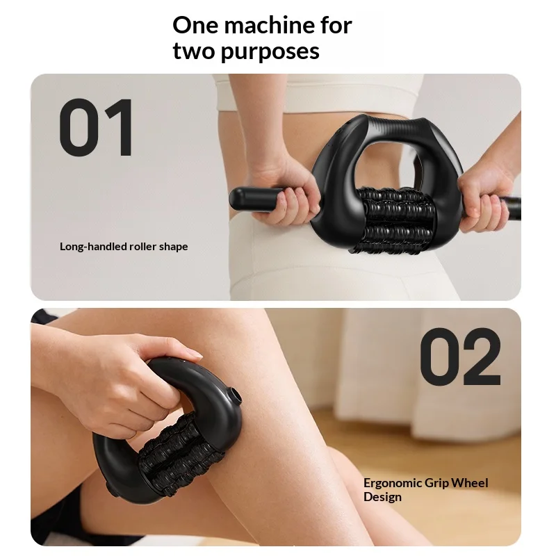 Rechargeable Electric Percussive Massager 5-Speed Powerful Deep Tissue Rolling Stick for Body Muscle Recovery And Fatigue Relief view 2