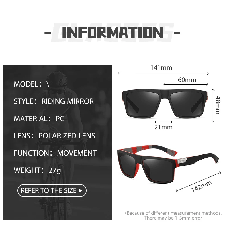 VAGHOZZ Brand Classic Night-vision device Men UV400 Fishing Sun Glasses Women Square Outdoor Male Sport Eyewear Driving Shades