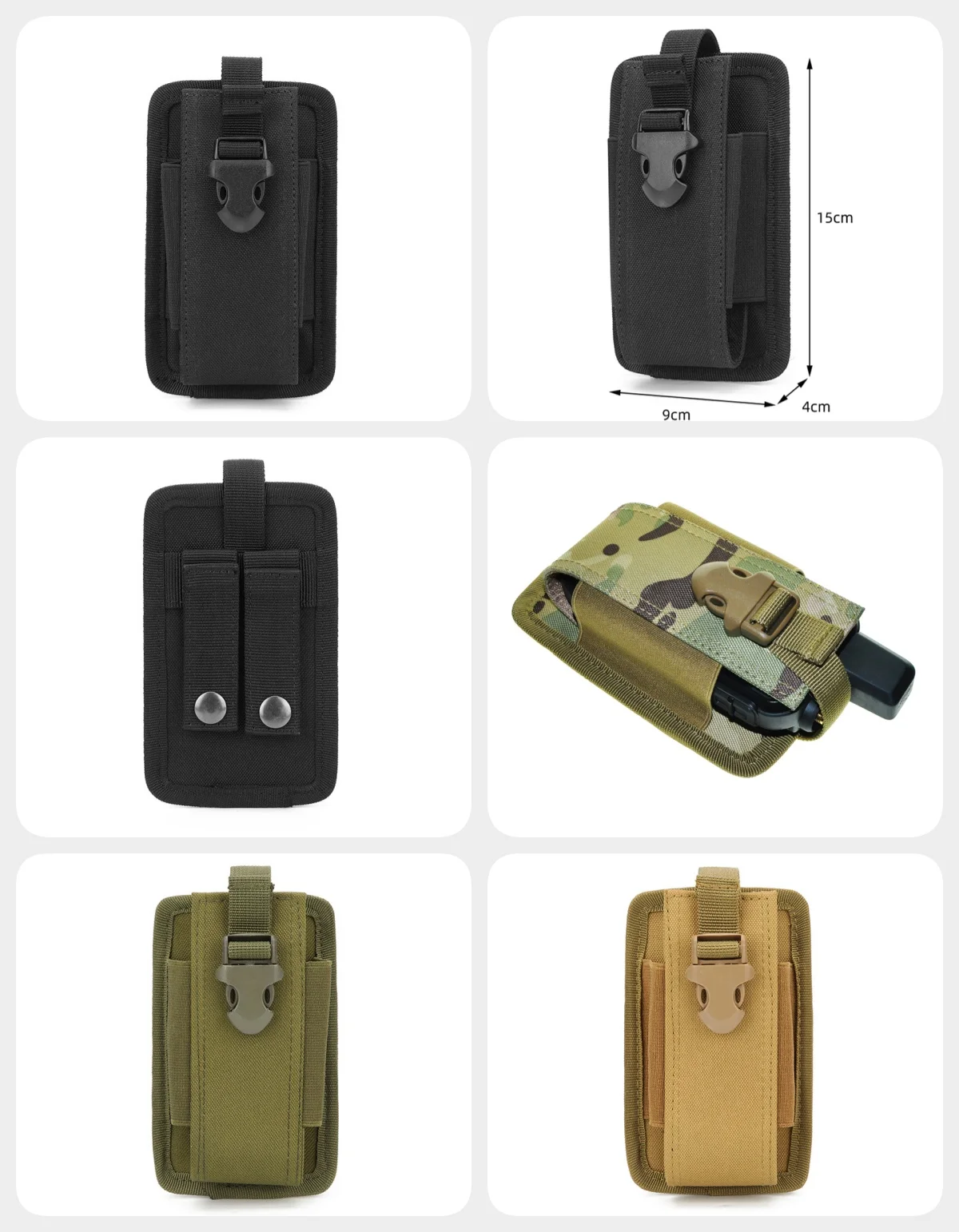 Outdoor Tactical Pouch Case+Screen Protector Film for GPSMAP 62 62s 62st 62sc 62stc 64 64s 64st 64sc 64x 64sx 64csx 65 65s