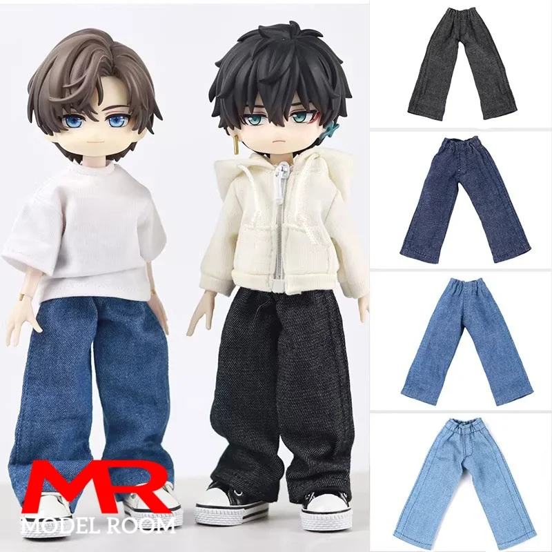 1/12 Scale BJD Denim Jeans Clothes Model Fit 1:12 Ashi 2.0 3.0 OB11 Azone P9 P10 Ufdoll BJD Action Figure Dolls