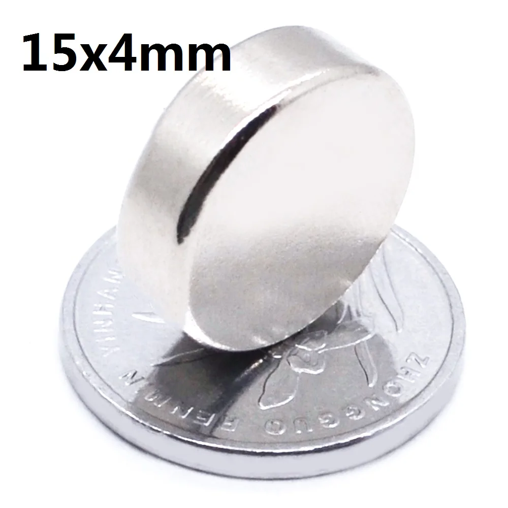 2-500 Pcs 15x4 Neodymium Magnet 15mm x 4mm N35 NdFeB Round Super Powerful Strong Permanent Magnetic imanes Disc 15*4  new magnet