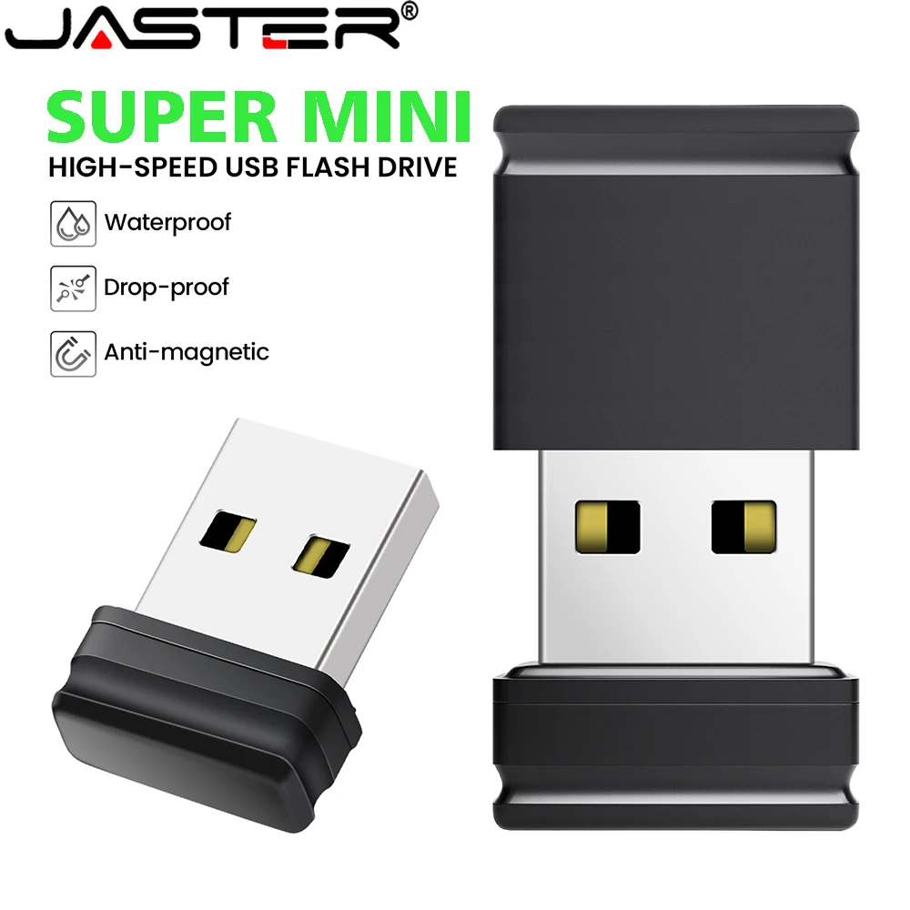 JASTER Super Mini USB Flash Drive 64GB Black Pen Drive 32GB High Speed Memory Stick 16GB Portable U Disk 8GB 4GB Business Gift