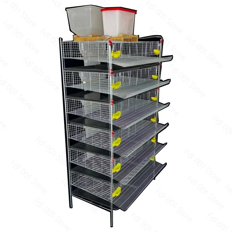 Vertical quail cage Bird cage can automatically clear manure feeding Drinking water Quail egg production cage