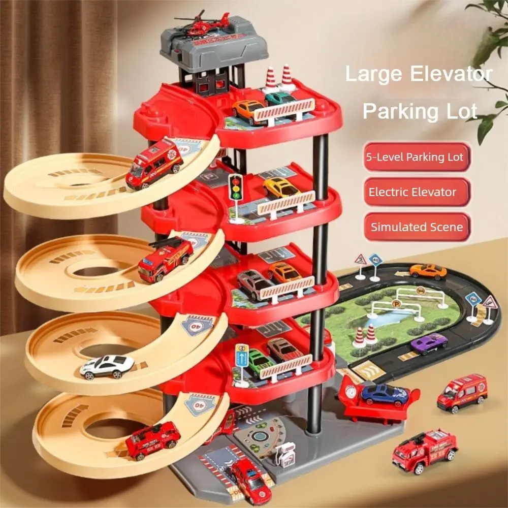 

Multi-layer Track Car Parking Kits Car Sliding Manual Drive DIY Assembled Runway Simulation Design Building Model