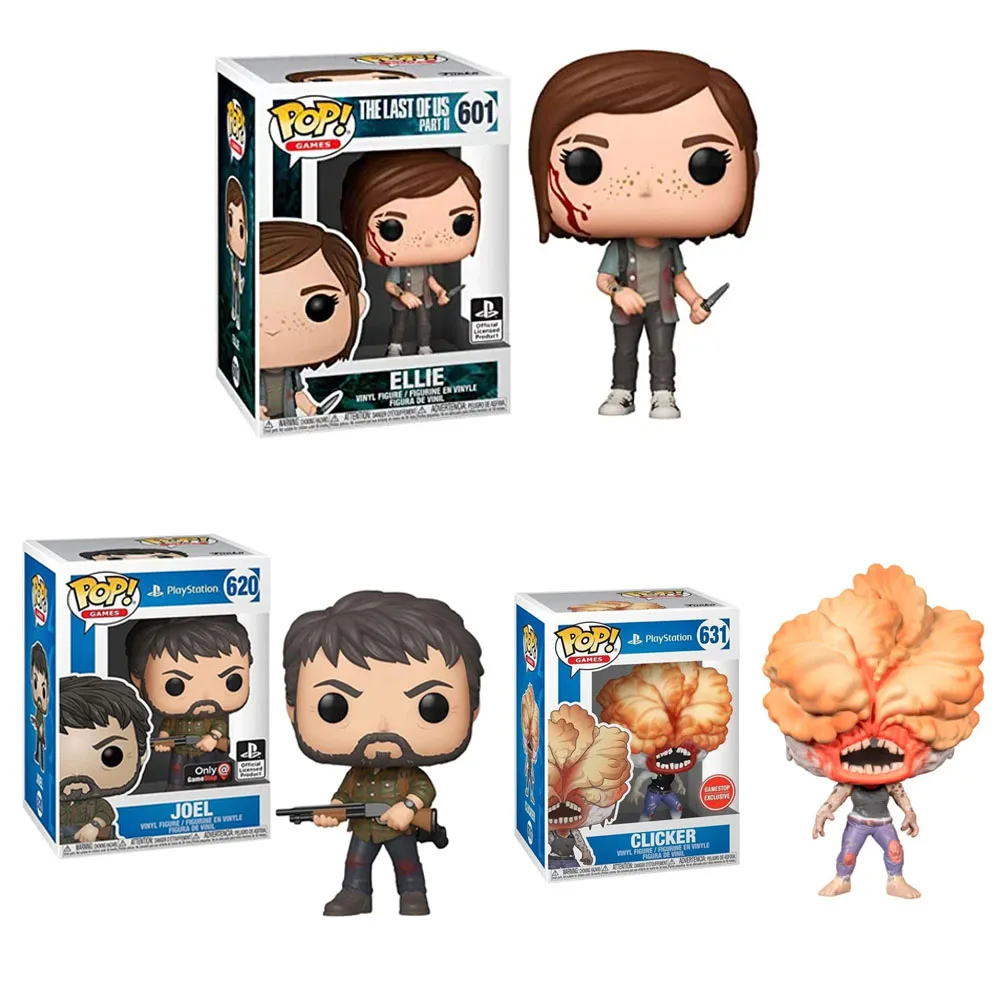 ألعاب Funko Pop The Last of Us Ellie # 601 جويل # 620 الفرس # 631 ألعاب شخصيات الحركة هدية للأطفال مجموعة دمى الفينيل