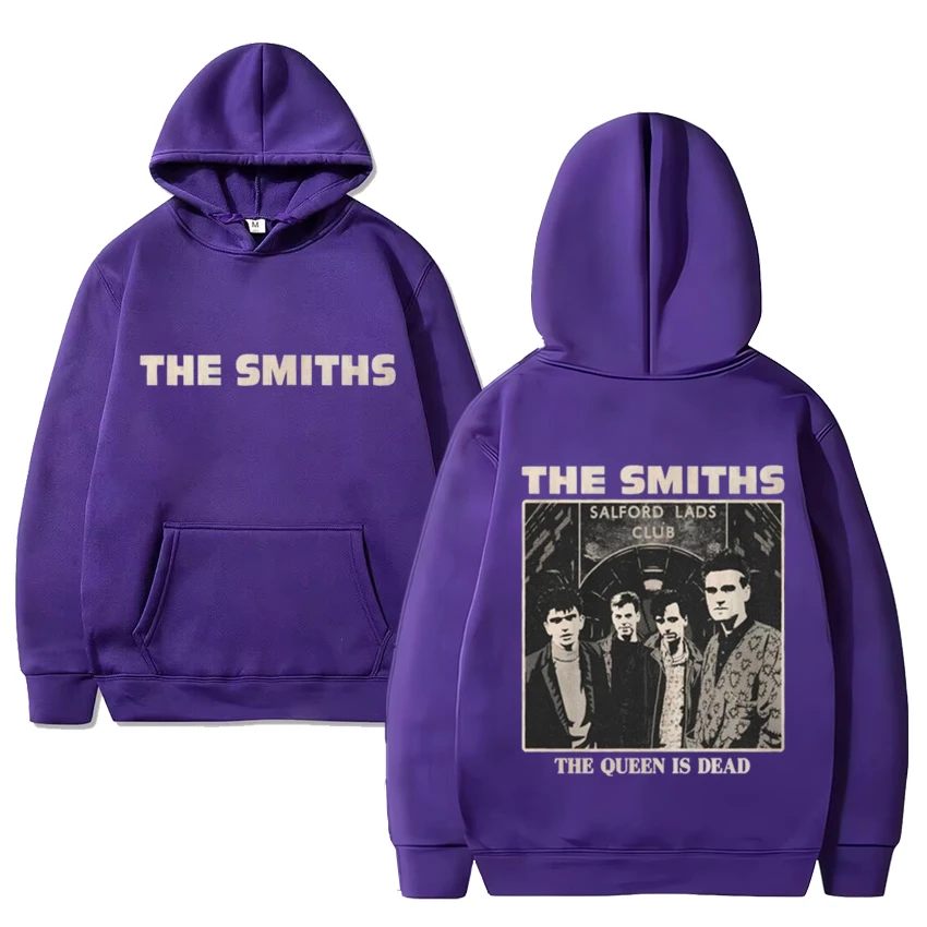 Группа The Smiths, альбом The Queen Is Dead, толстовка с двусторонним принтом для мужчин и женщин, повседневная флисовая уличная одежда с длинными рукавами, пуловер унисекс