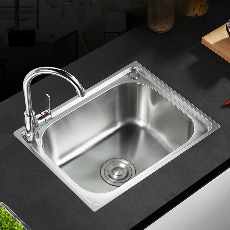 Modern Inset Stainless Steel Single Bowl Sink