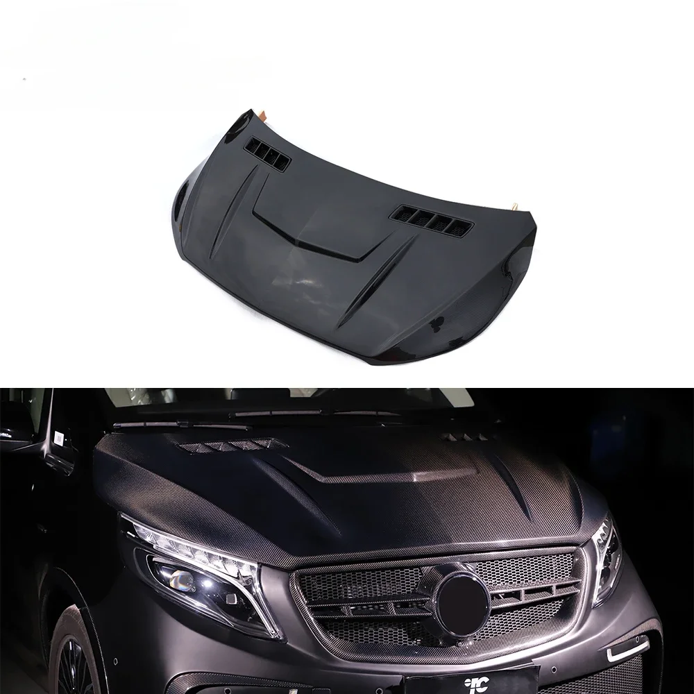 Carbon Fiber V-Class W447 Engine Hood with Vents for  Vito V220 V250 Van 15-19custom