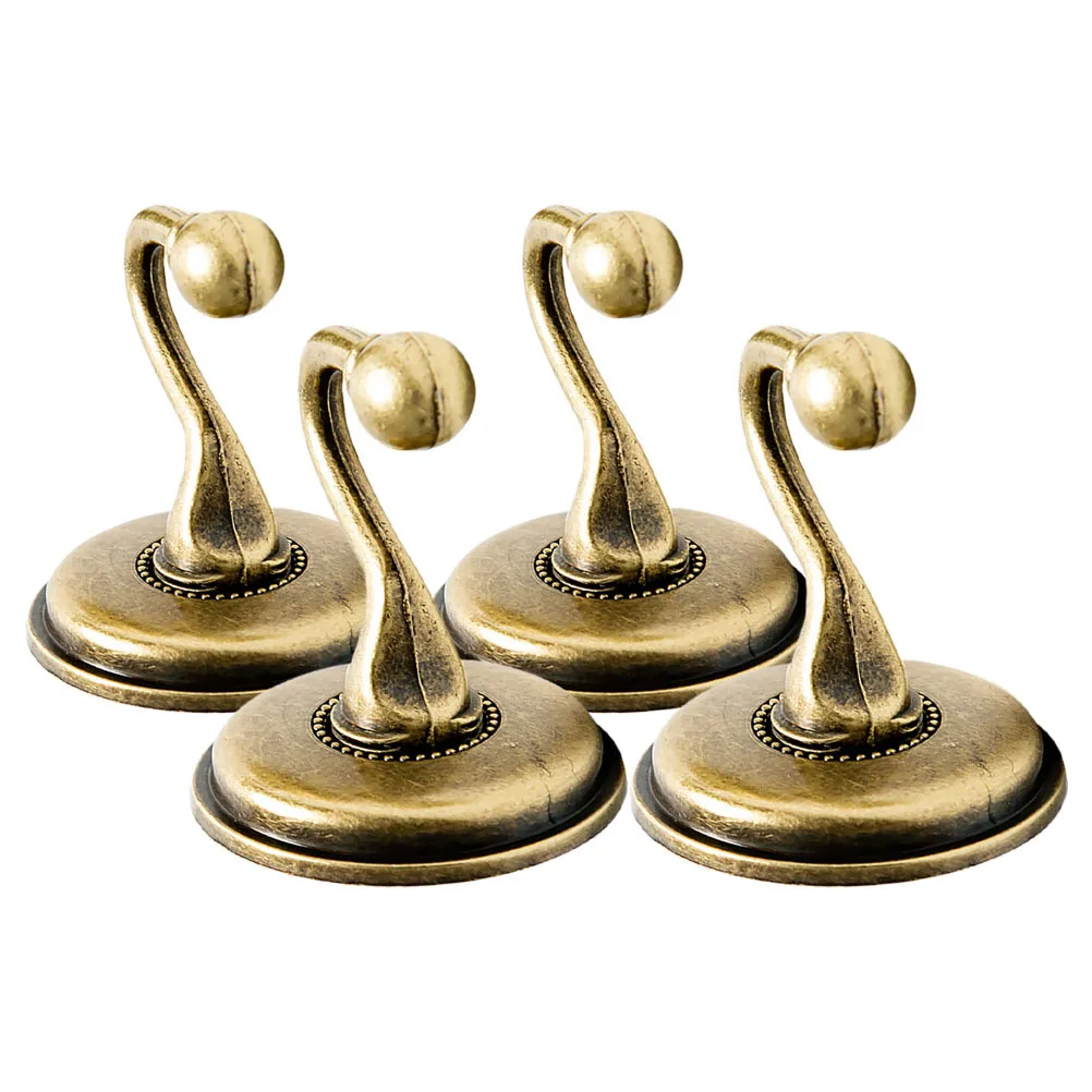 

4Pcs Round Head Curtain Hooks Easy Installation Smooth Finish Material Home Decor Curtain Hooks for Pleated Drapes