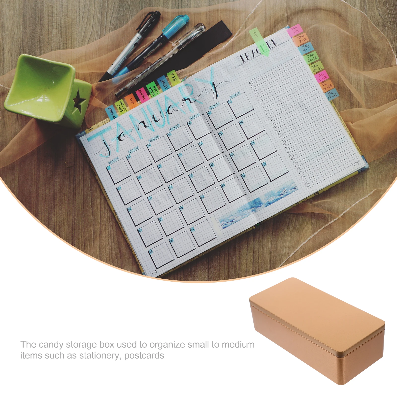 

2Pcs Rectangular Tin Boxes Lidded Tea Bag Leaf Containers Gift Storage Wedding Candy Tins Decorative Organizer