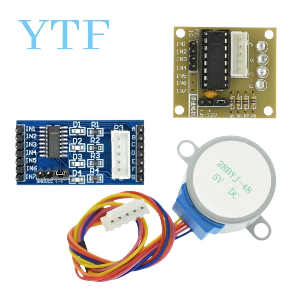 

ULN2003 Five Line Four-phase Stepper Motor Driver PCB Board Module + 5V 4-phase 5 Line 28BYJ-48 For Arduino