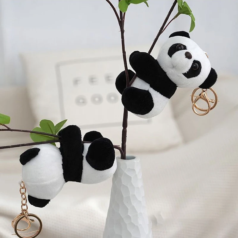 

Unisex Bag Pendants Cartoon Panda Plush Cute Kawaii Bag Charms Fashion Personalized Multifunctional Keychain For Couple Friends