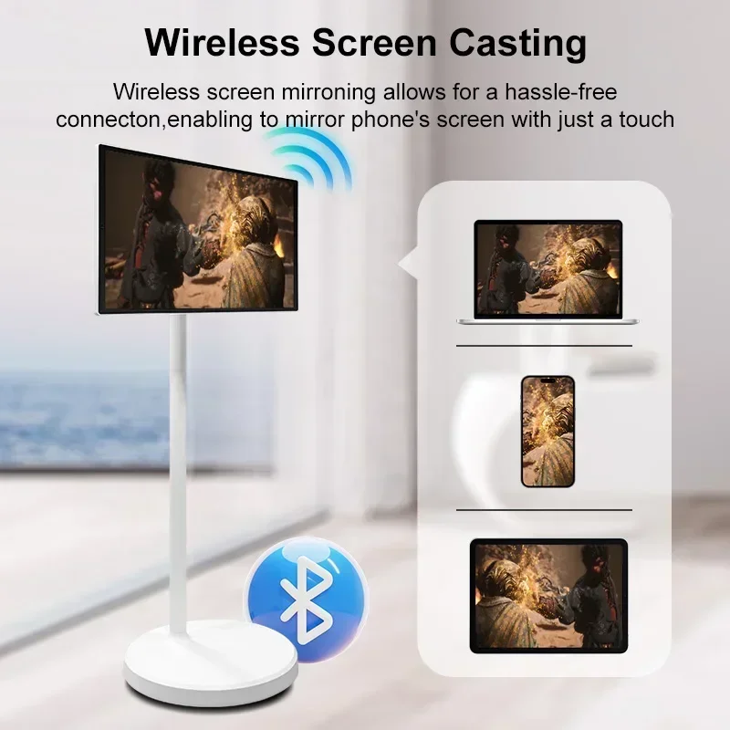 New Smart Mobile Tv 24 Inch Portable Tablet Pc 128Gb Touch Screen Floor Standing Android Tablet Coupons,W24