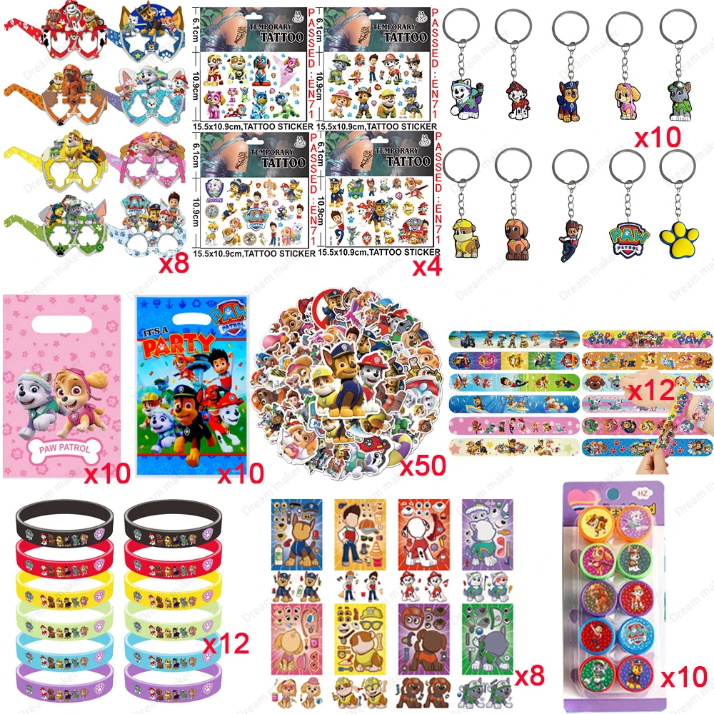 PAW Patrol Party-Geschenkpaket: Aufkleber, Schlüsselanhänger, Stempel, Geschenktüte, Klassenzimmer-Belohnung, Weihnachtsstrumpffüller, Gastgeschenk – Detail 18
