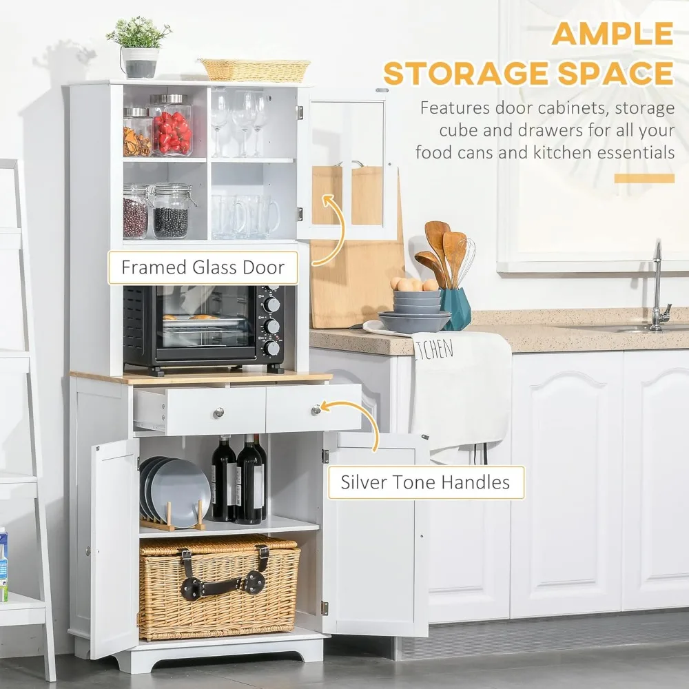 بوفيه مطبخ مع خزانة ميكروويف، أبواب مؤطرة، أدراج، سطح طاولة مفتوح، خزانة لمساحة غرفة الطعام #4