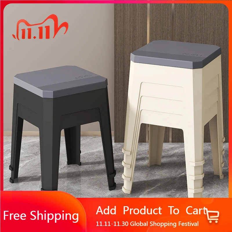 

Shower Plastic Stool Children Bench Portable Tourist Outdoor Bathroom Chair Designer Stackable Home Furniture Bathroom Furniture