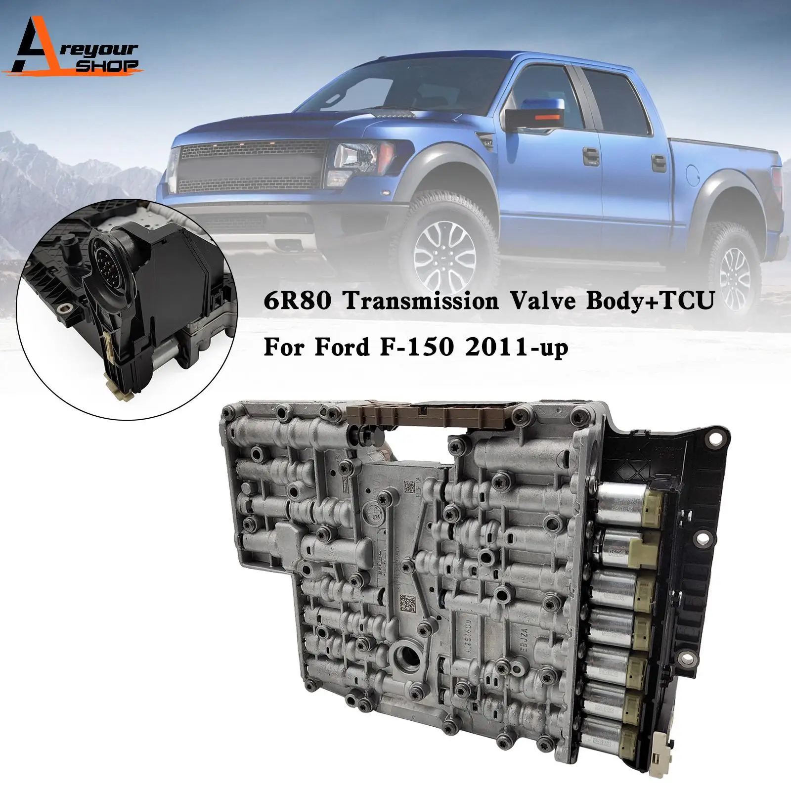 Areyourshop 6R80 Transmission Valve Body+TCU For Ford F-150 2011-up