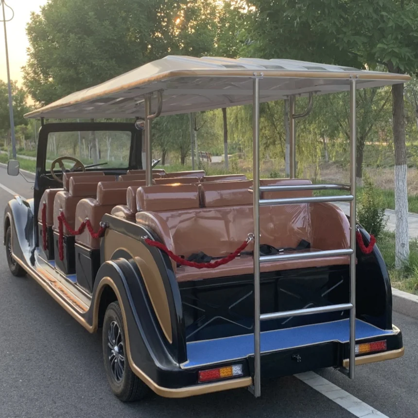 Electric Vintage Antique Classic Golf Cart With Daytime Running Lights High/Low Beam Headlights With Angel Eyes Golf Cart