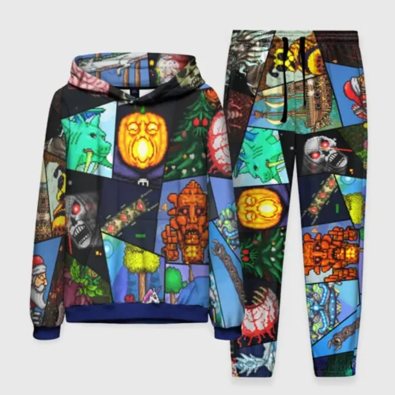 2025 الألعاب الشعبية للجنسين هوديي فستان أطفال مع سروال داخلي ثلاثية الأبعاد مطبوعة الرجال والنساء ملابس رياضية البلوز مجموعة ملابس رياضية كاجوال 2 قطعة مجموعة