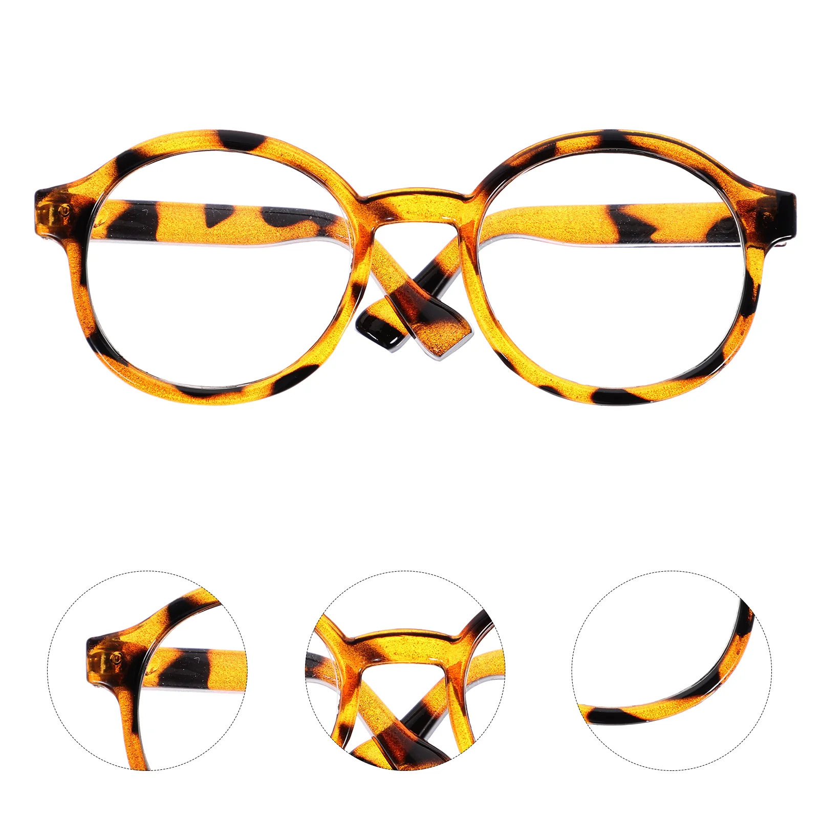 2 Pcs Glasses Fashionable Eye-catching Toys Funny Decors Childrens Ornamental Eyeglasses Props Practical Vintage