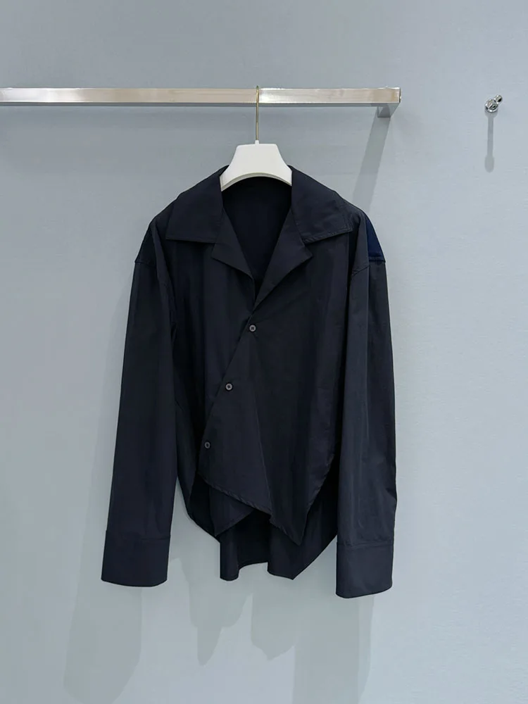 

Runway Designer Summer Asymmetrical Cotton Shirt Women's High Quality