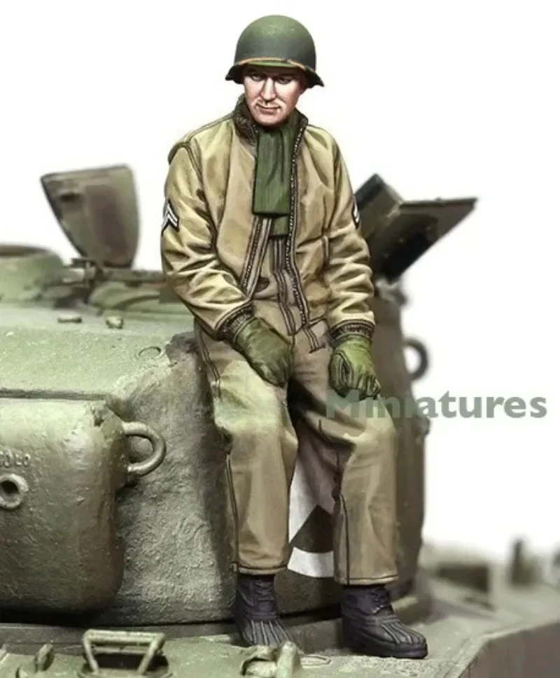 1/35 Scale Resin Figure Assembled Model Kit US TANK CREW History Military Hobby Miniature Unassembled and Unpainted 414-1
