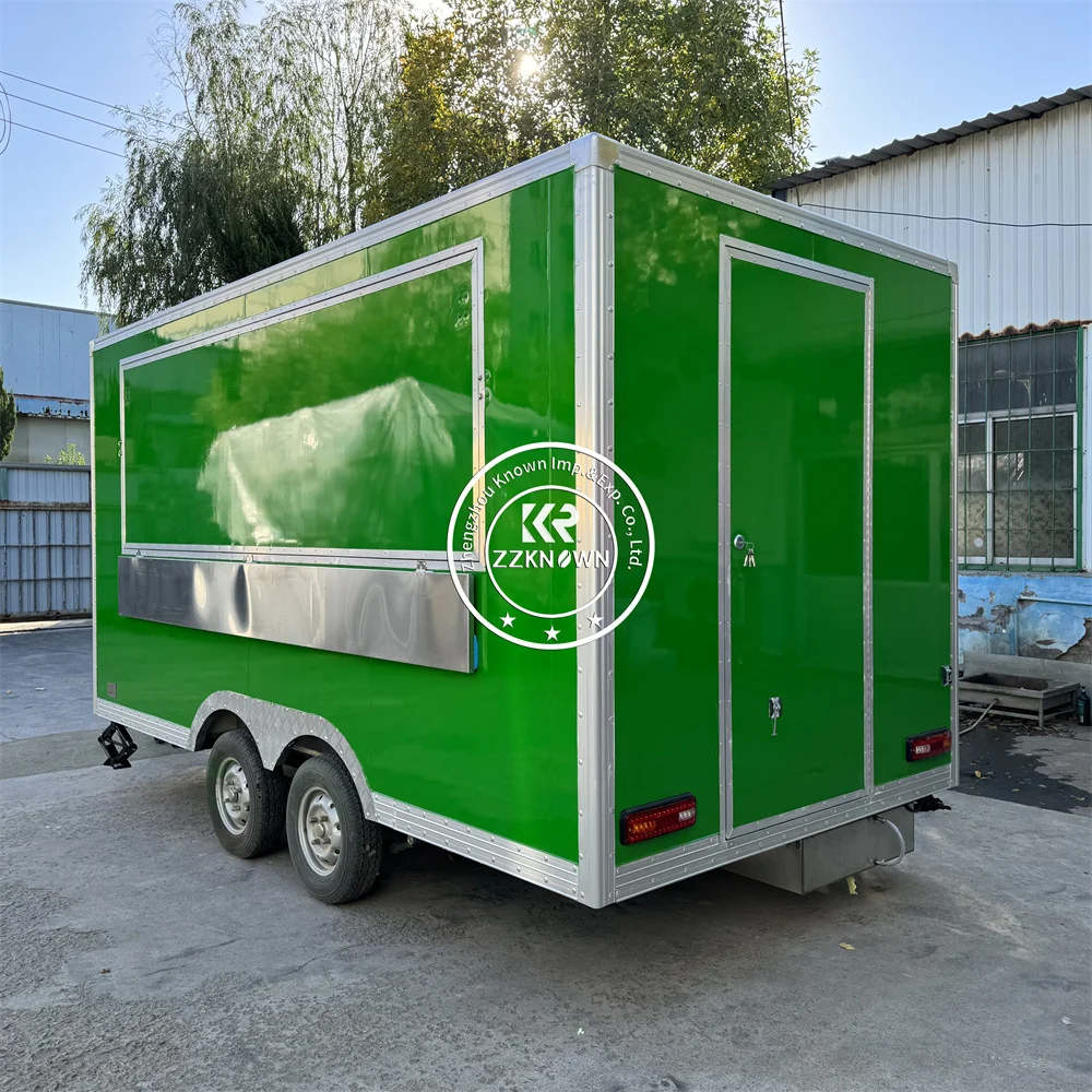 Custom Built Concession Food Trailer Mobile Street Catering Trailer Taco Burger BBQ Food Truck With Full Kitchen Equipment