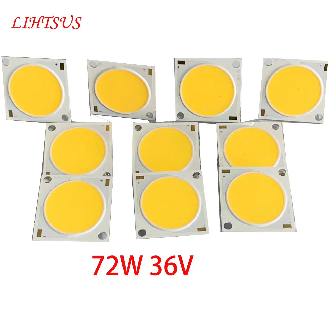 10Pcs 28mm Width 72W LED Chip Bulb Super Bright High Power, 130-140lm 2700K-6000K  LED Bulb Surface Mounted Devices Light Beads,