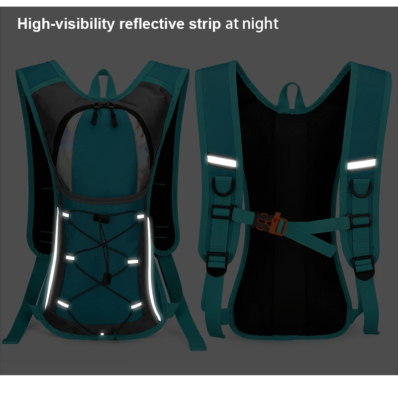 حقيبة ظهر Toposhine قابلة للتنفس، حزام خلفي شبكي قابل للتعديل، تخزين بنجي مرن، حقيبة رياضية خارجية متوافقة مع المثانة المائية