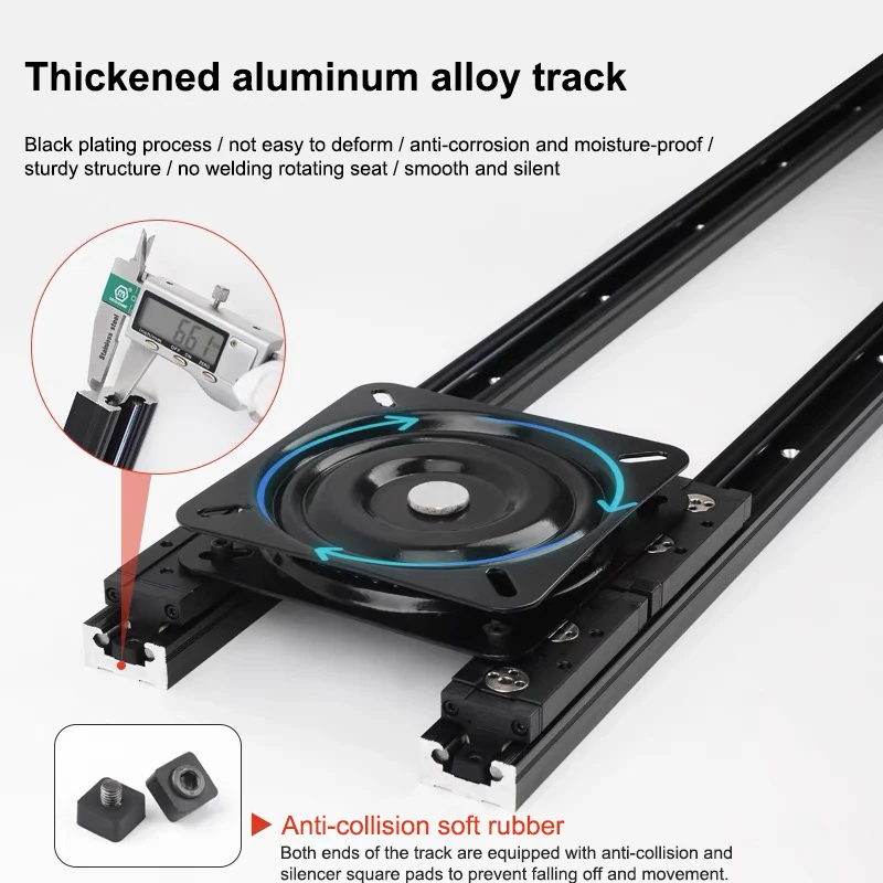 Top Rail System Rotating Mechanism Pull Out Expandable Countertops Accessories Sliding Table for Kitchen Island Extension view 5