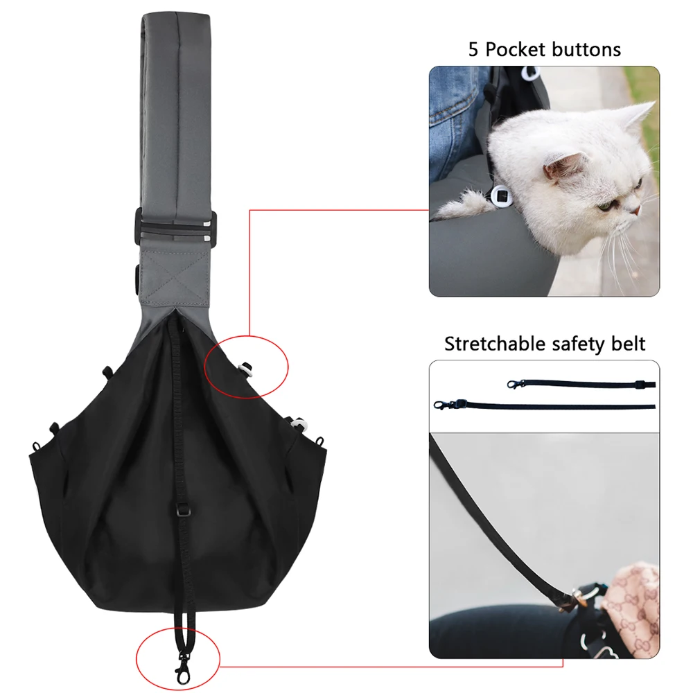 Pet Sling Carrier Bag Dog Cat Outdoor Portable Shoulder Messenger Bag Puppy Kitten Large Capacity Carrying Handbag Dog Carrier