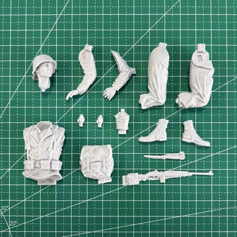 1/16 스케일 다이캐스트 수지 피규어 모델 키트 제2차 세계대전 미 육군 포수(자동차 없음) 조립되지 않고 도색되지 않음