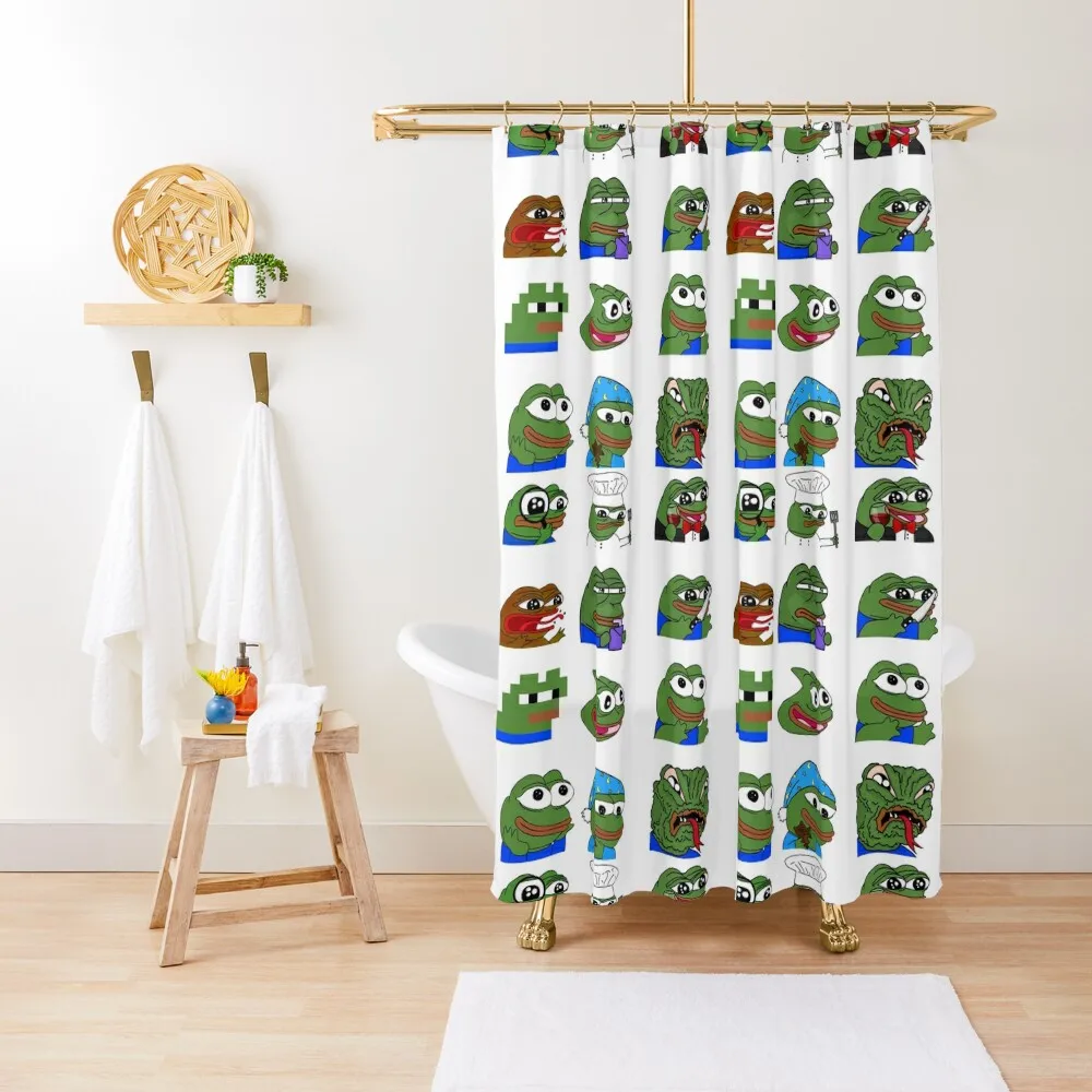 

pepe peepo variety set (12 pepes edition) Shower Curtain Bathroom And Shower Bathroom Shower Set Curtain