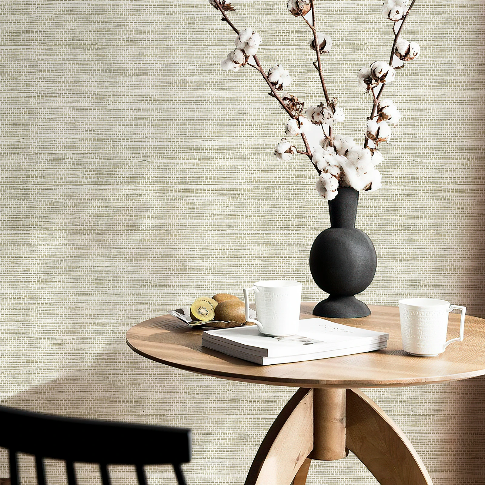 Linen Pattern Self-adhesive Wallpaper Linen Wallpaper Self-adhesive Home Wall Stickers Waterproof Stickers Imitation