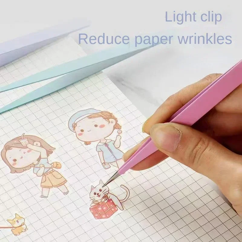 Strumento per la raccolta del trucco con strass Ciglia in acciaio inossidabile colorato Pinzette dritte + curve per adesivo per nail art Strumento per pinzette fai da te