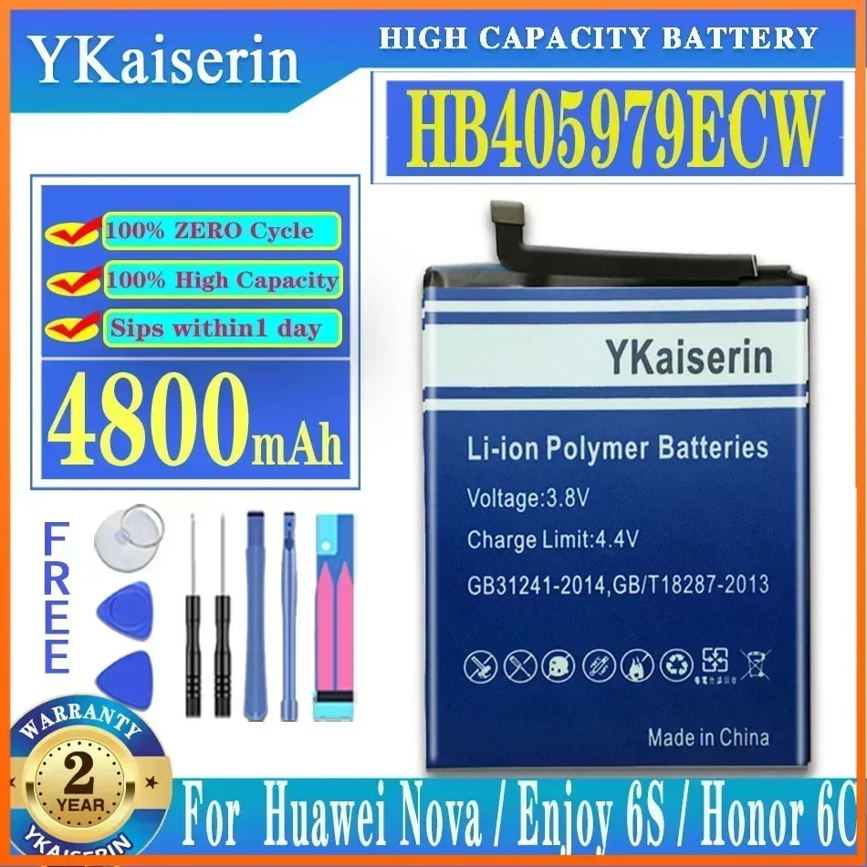 4800mAh HB405979ECW Battery For Huawei Nova/Enjoy 6S/For Honor 6C/For Honor 6A/For Honor 8A/Y5 2017 P9 Lite Mini P9Lite P9Mini