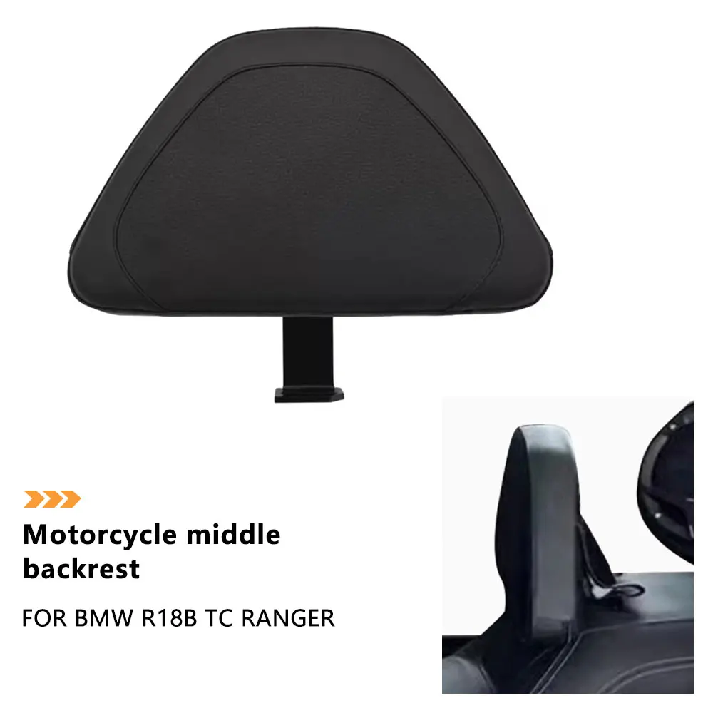 For BMW R 18 B TC Ranger Driving Backrest Motorcycle Driver Rear Seat Pad PU Leather Middle Rest Cushion