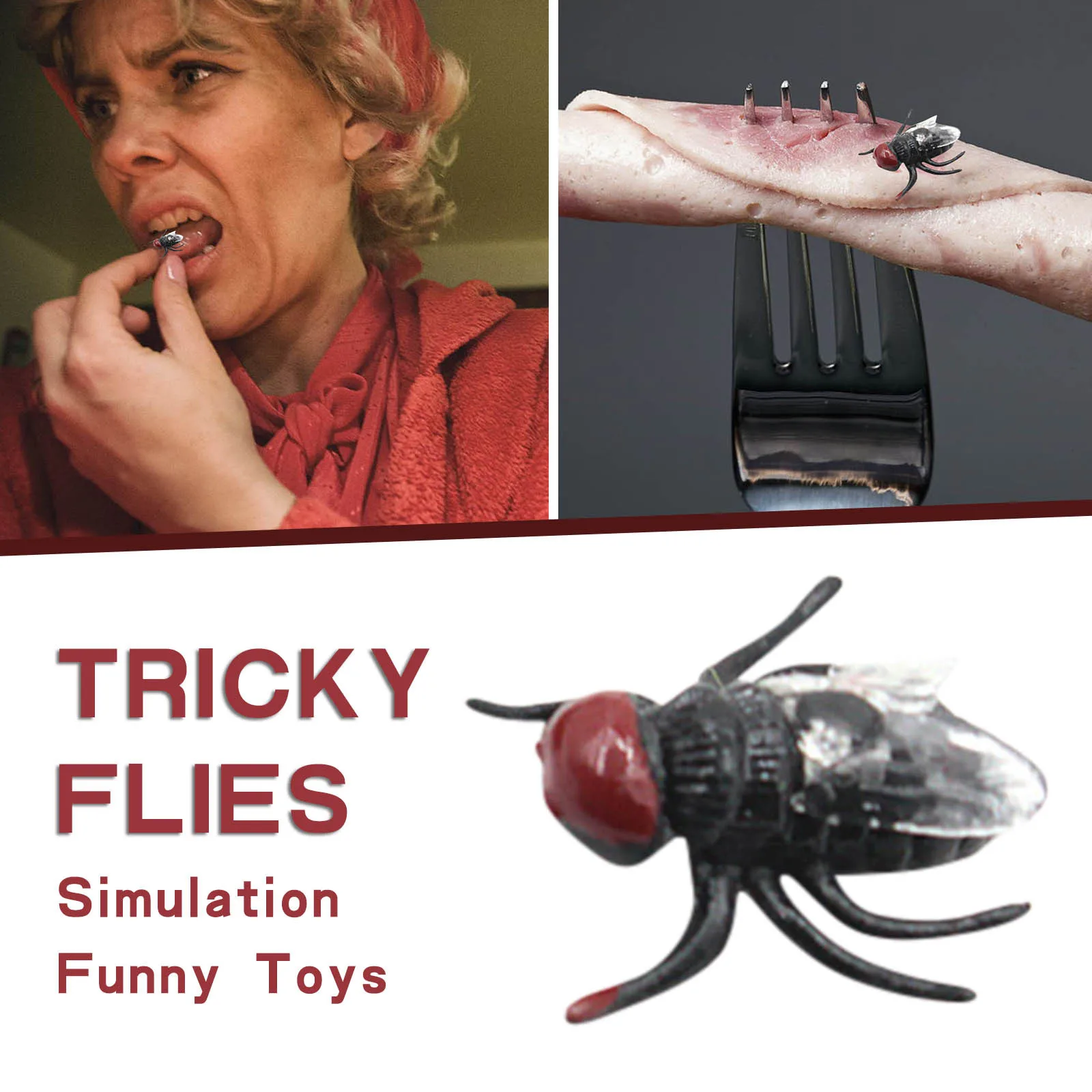 

Plastic Toy Fake Fly Fake Plastic Insect Fly Toys Trick Joke Toys 10 Pcs Fake Flies Plastic Halloween Simulated Insect Fly Bug