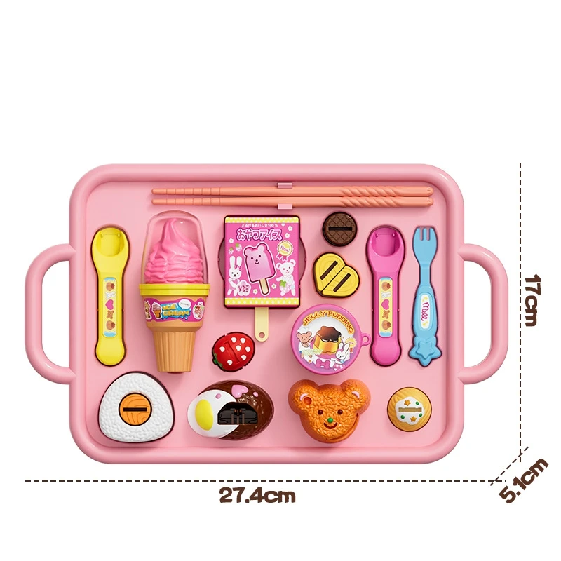 Mini Voedsel Keuken Speelgoed Set voor Kinderen Creatieve Simuleren Ijs Taart Diner Plaat Fantasiespel Spel voor Jongen Meisje Verjaardagscadeautjes