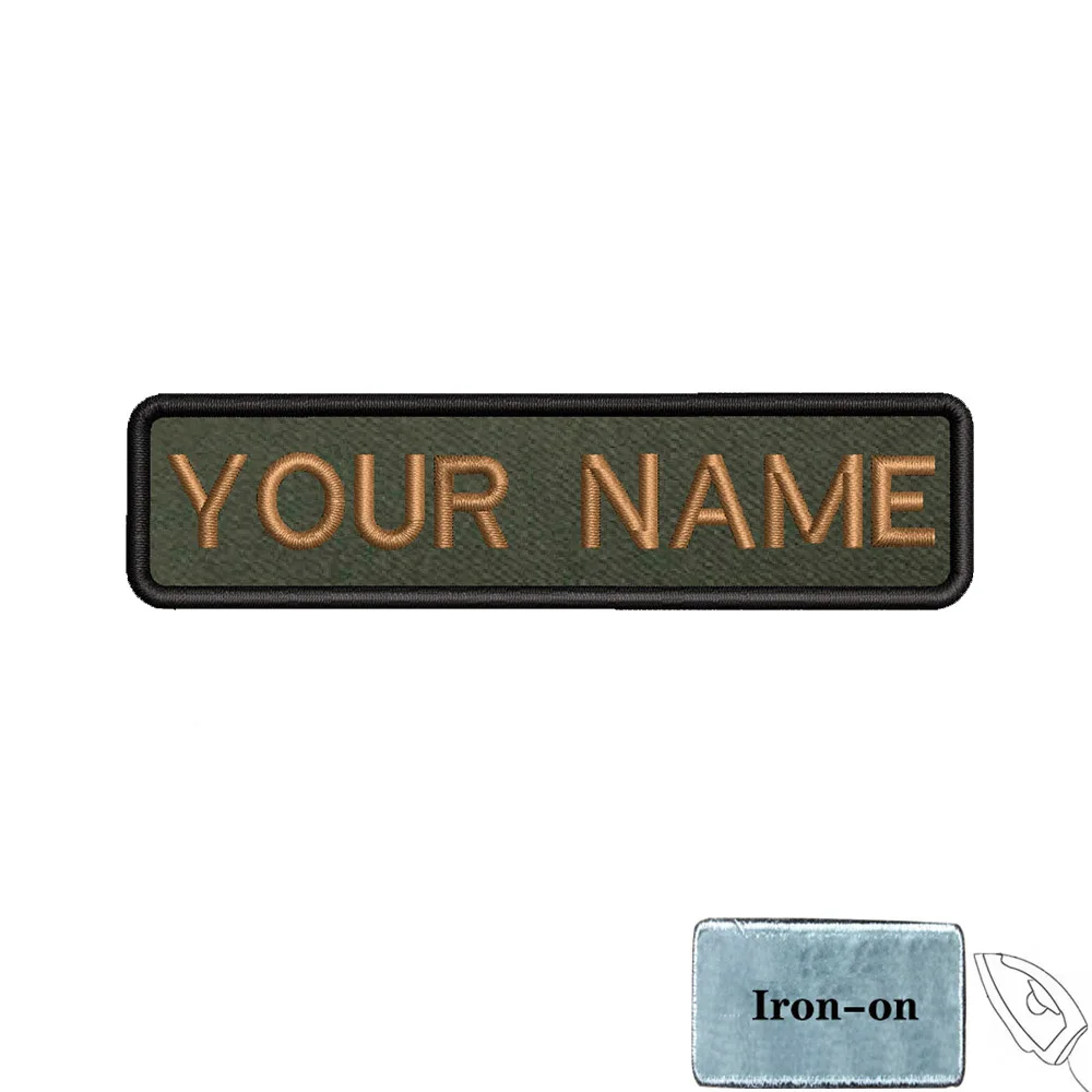 1 ST 10 cm X 2.5 cm Custom Gepersonaliseerde Naam nummer Patch Strepen Badge tags chevrons Armband Ijzer Op Of Haak lus geborduurd