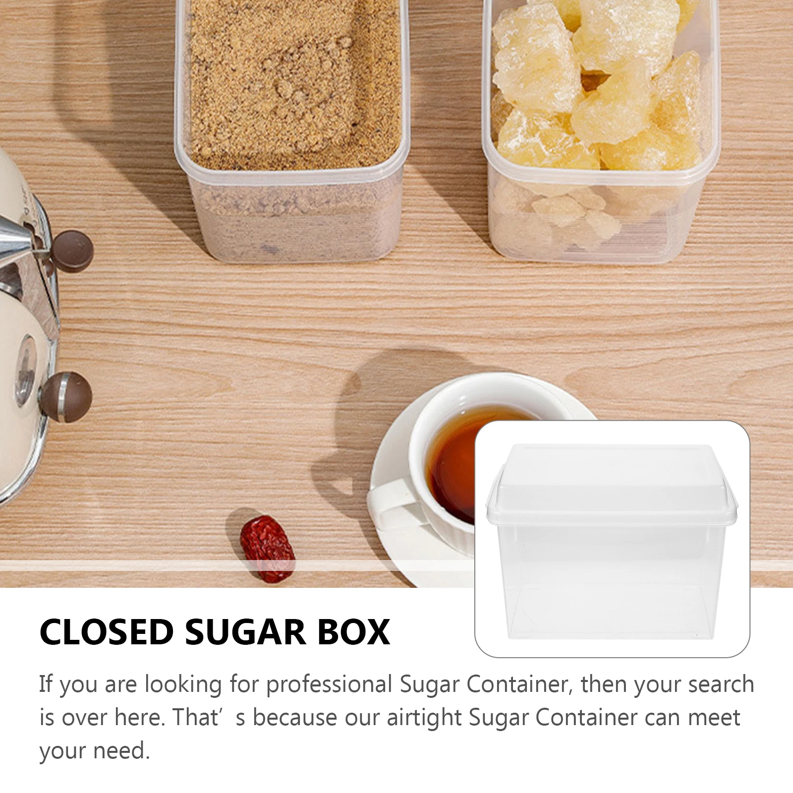 

Airtight Sugar Container 3 4L Large Capacity Sealed Box for Flour Beans Grains Storage Clear Design Kitchen Bar
