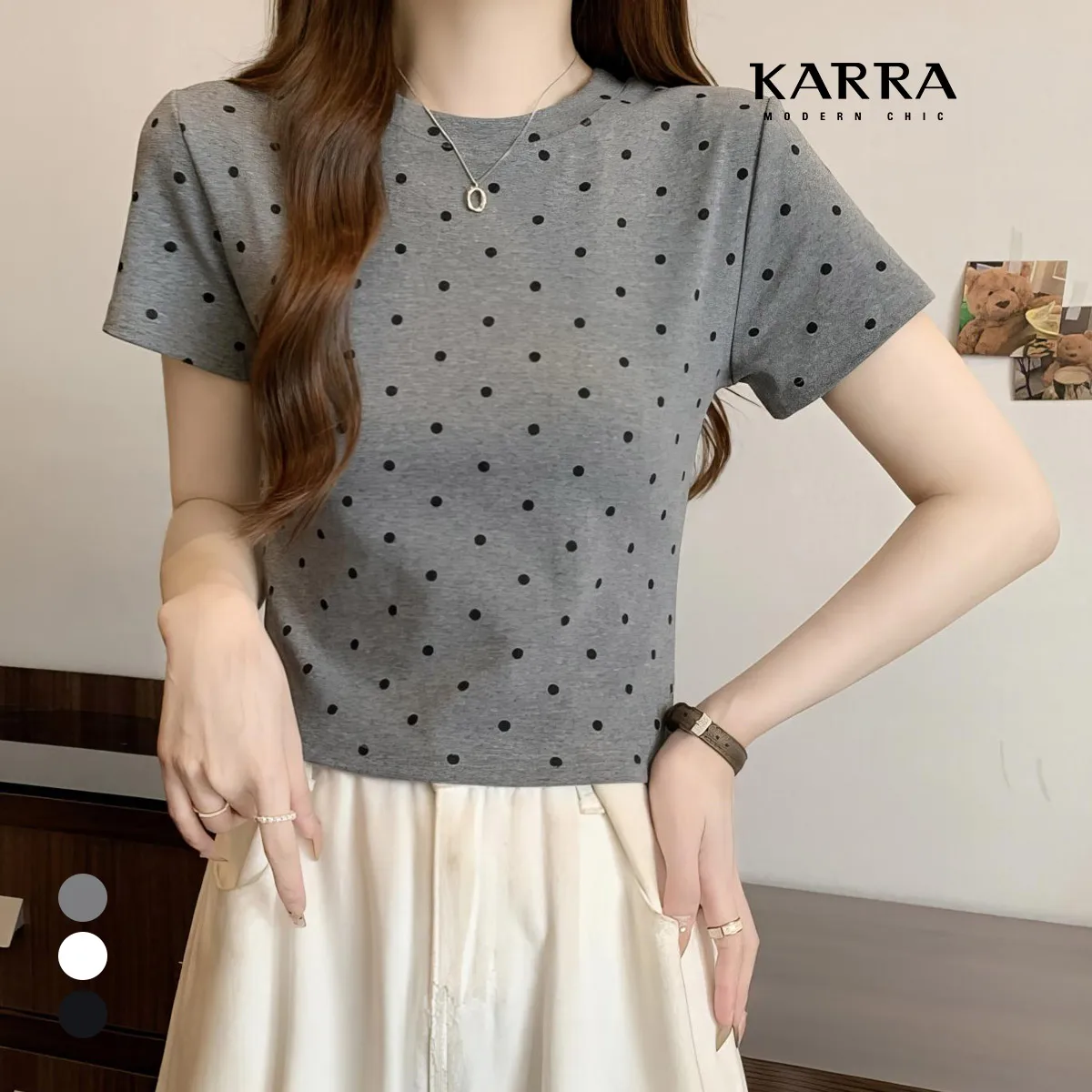 KARRA short-dotpattern T-shirt _ KB4MTS026C