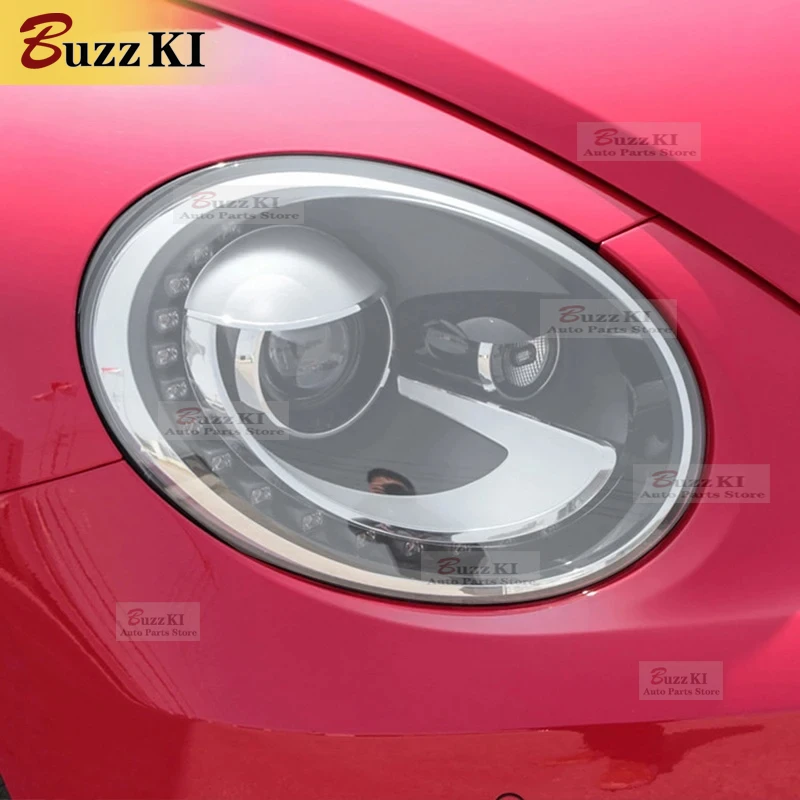 

For Volkswagen Beetle A5 2013-2019 Accessories Car Headlight Protective Film Headlamp Restoration Transparent Black TPU Sticker