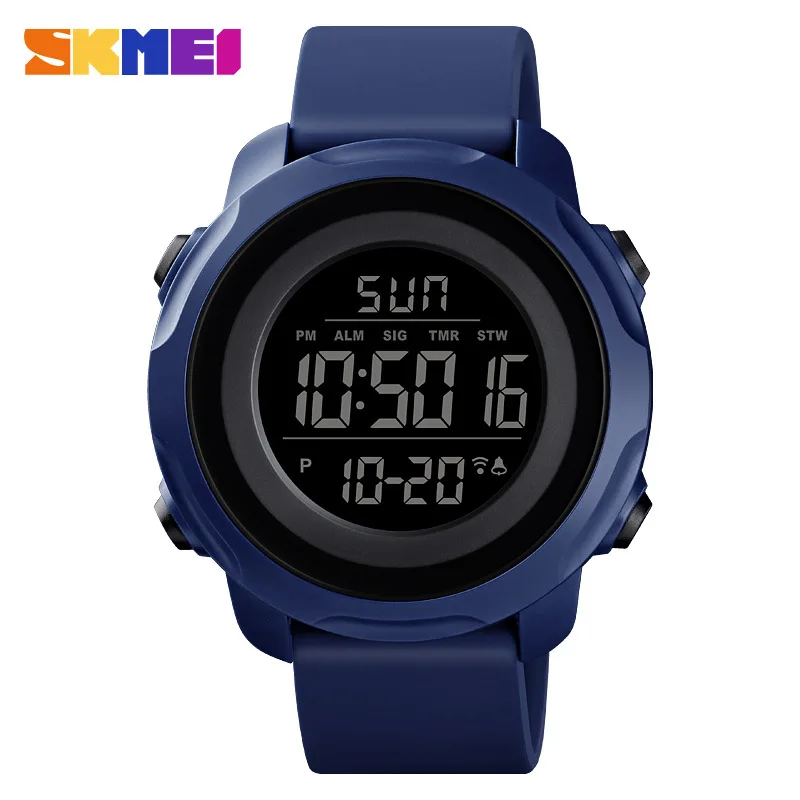 Skmei موضة الرياضة في الهواء الطلق الطلب الكبير طالب ساعة متعددة الوظائف مقاوم للماء ساعة إلكترونية للرجال