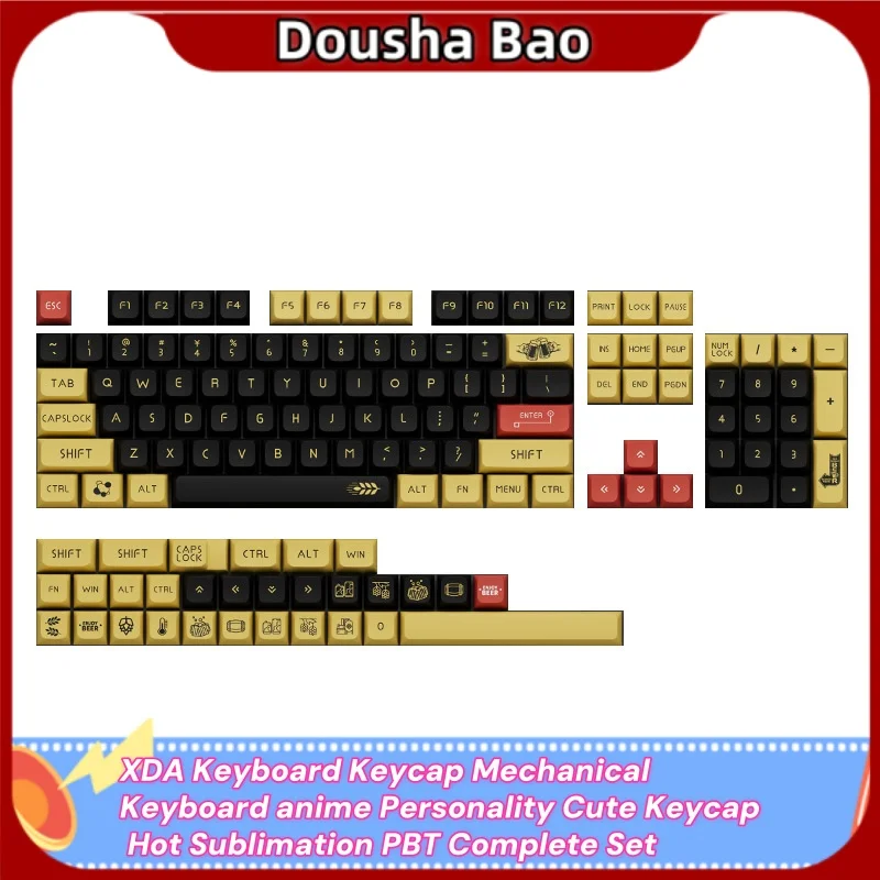 New Refined Personalized Key Cap Anime Key Cap Xda Highly Sublimated Pbt Full Set 134 Key Matching Mechanical Keyboard Key Cap