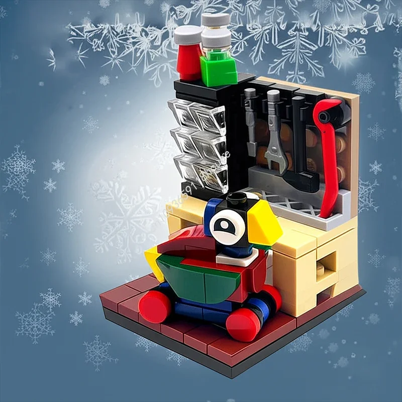

104pcs MOC Advent Calendar Day 10 Santa's Workshop Building Blocks STEM Educational Festival Toy Gift Constructing Plastic