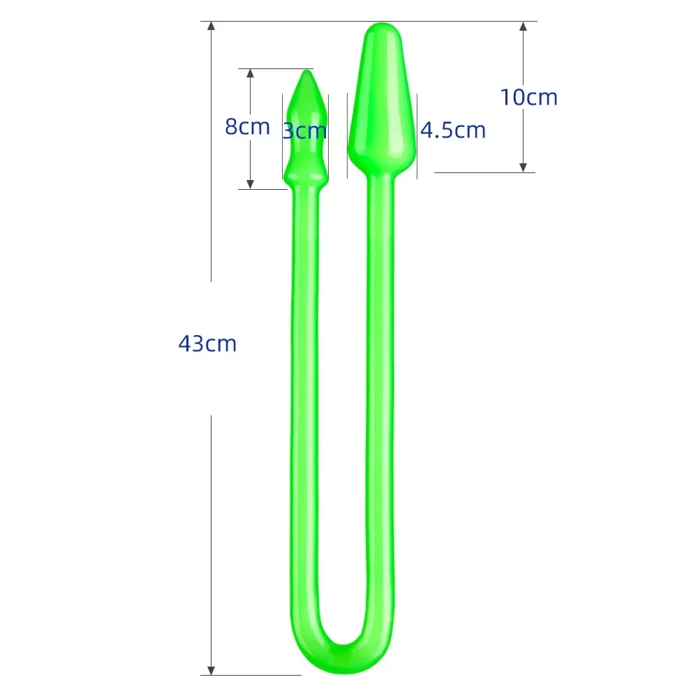 SC90cm سوبر طويل المزدوج رئيس المكونات الشرج لينة واضحة مضيئة دسار جهاز تدليك للبروستاتا الشرج الموزه موسع الجنس لعب للرجال Wom
